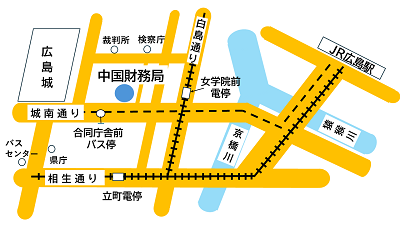 中国財務局地図