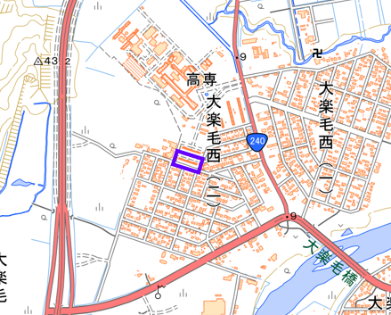 釧路市大楽毛西住宅501棟の位置図