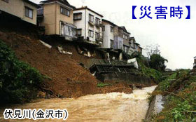 伏見川（金沢市）災害時のイメージ