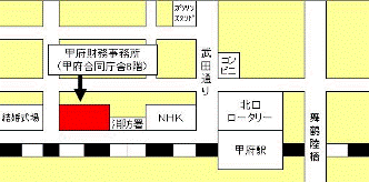 甲府駅を含む案内図