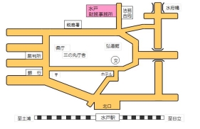 水戸駅を含む案内図