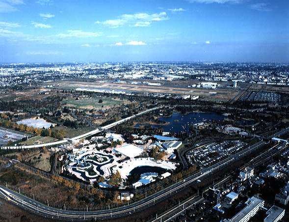 国営昭和記念公園　上空からの写真