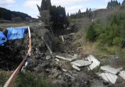 熊本県内の災害現場の被災時の様子