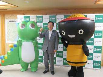岩手県知事からのメッセージ動画撮影の様子